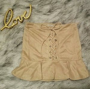 Camel brown new ruffled skirt 3t girls